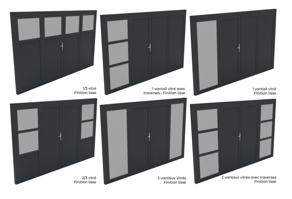 Choisir sa porte de garage pliante Une porte de garage « style atelier » avec de larges vitres