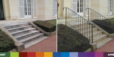 Réalisation Weisz à Sceaux - Avant-Après Installation de garde-corps extérieur pour escalier